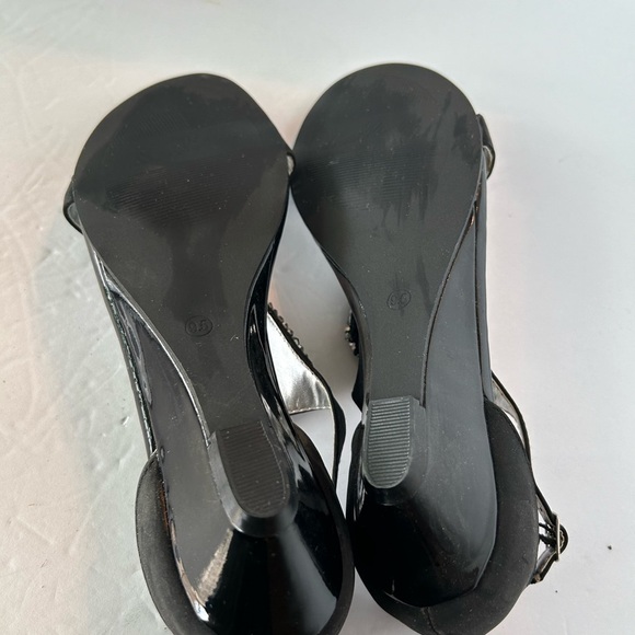 NIB Bellini Felicia Black Slingback Wedge Dress Sandals - Picture 8 of 8
